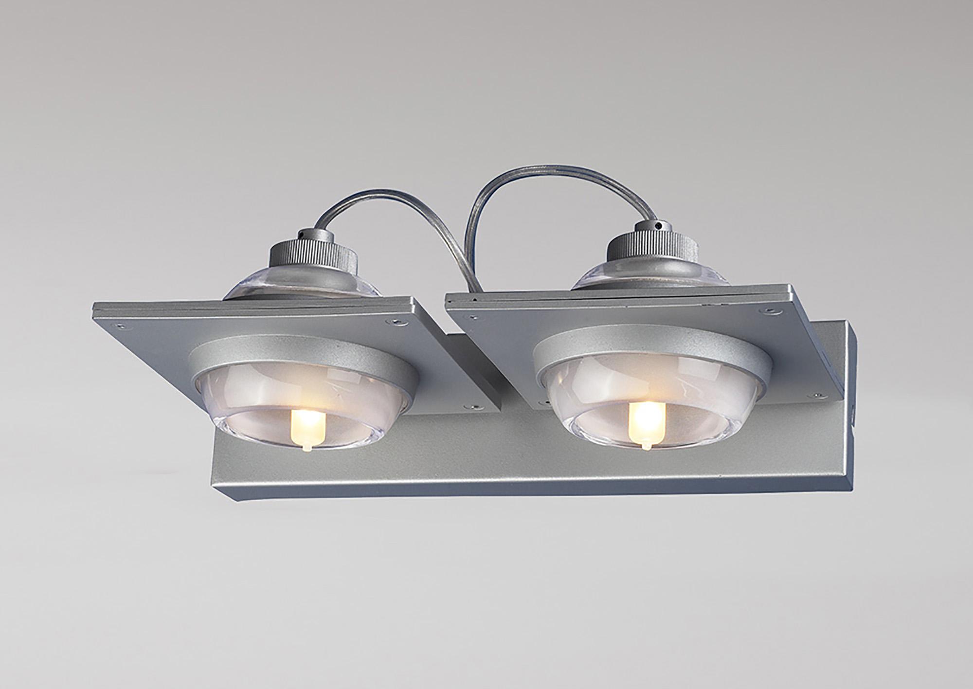 (0040 006) Ull Wall Lamp 2 Light G9 Silver Grey