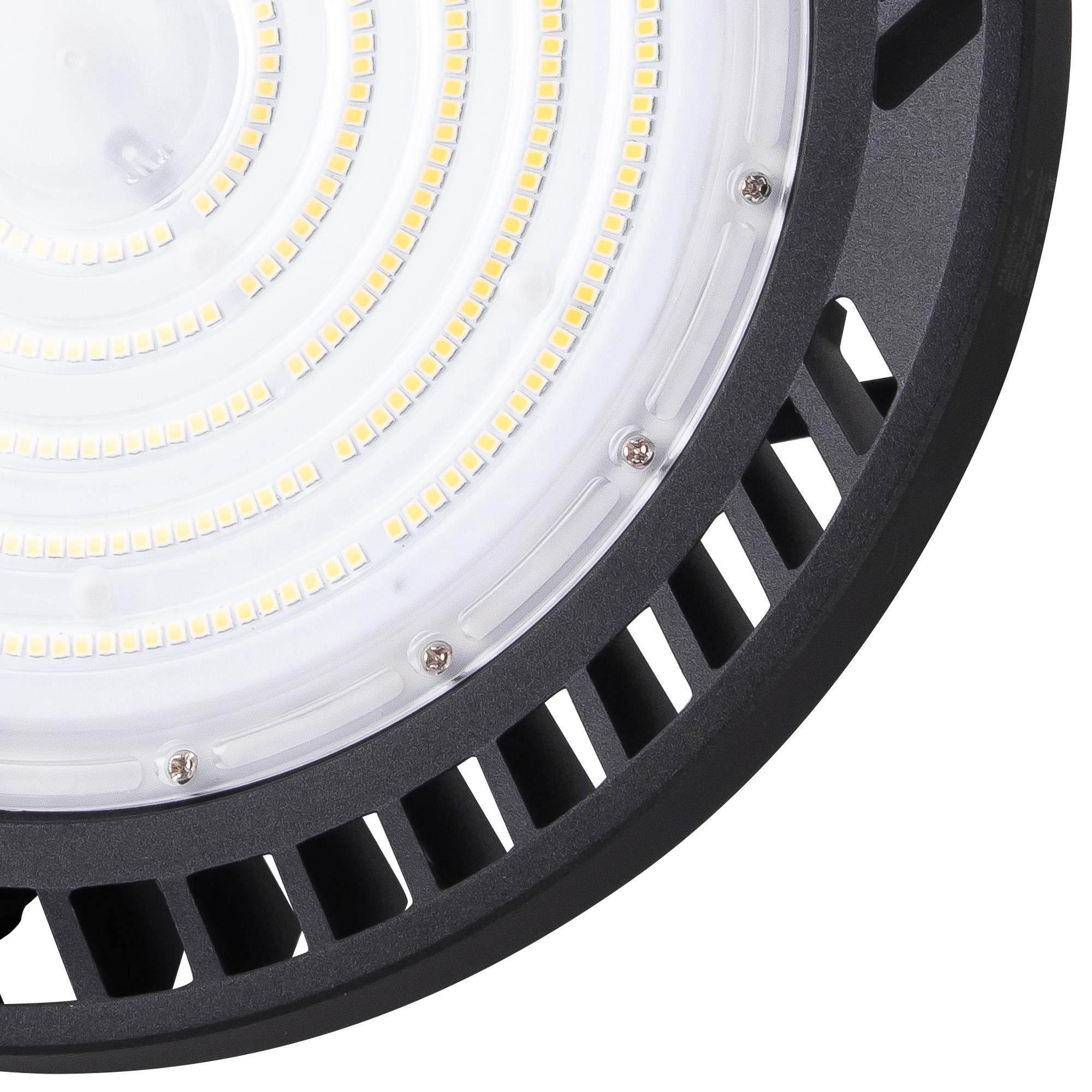 Urano 30.1cm UFO Bay Downlight, 200W LED 120º, 4000K, 28000lm, Black, IP65, 3yrs Warranty