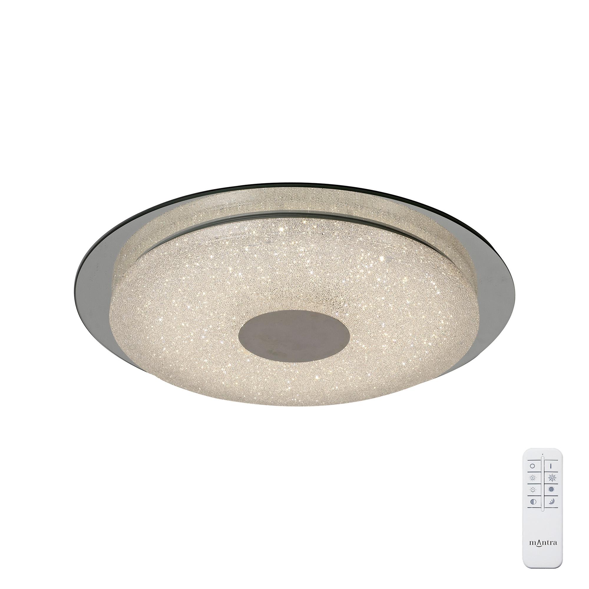 Virgin Sand Ceiling 45cm Round 18W LED 3000-6000K Tuneable, 1680lm, Remote Control White/Diamond, 3yrs Warranty