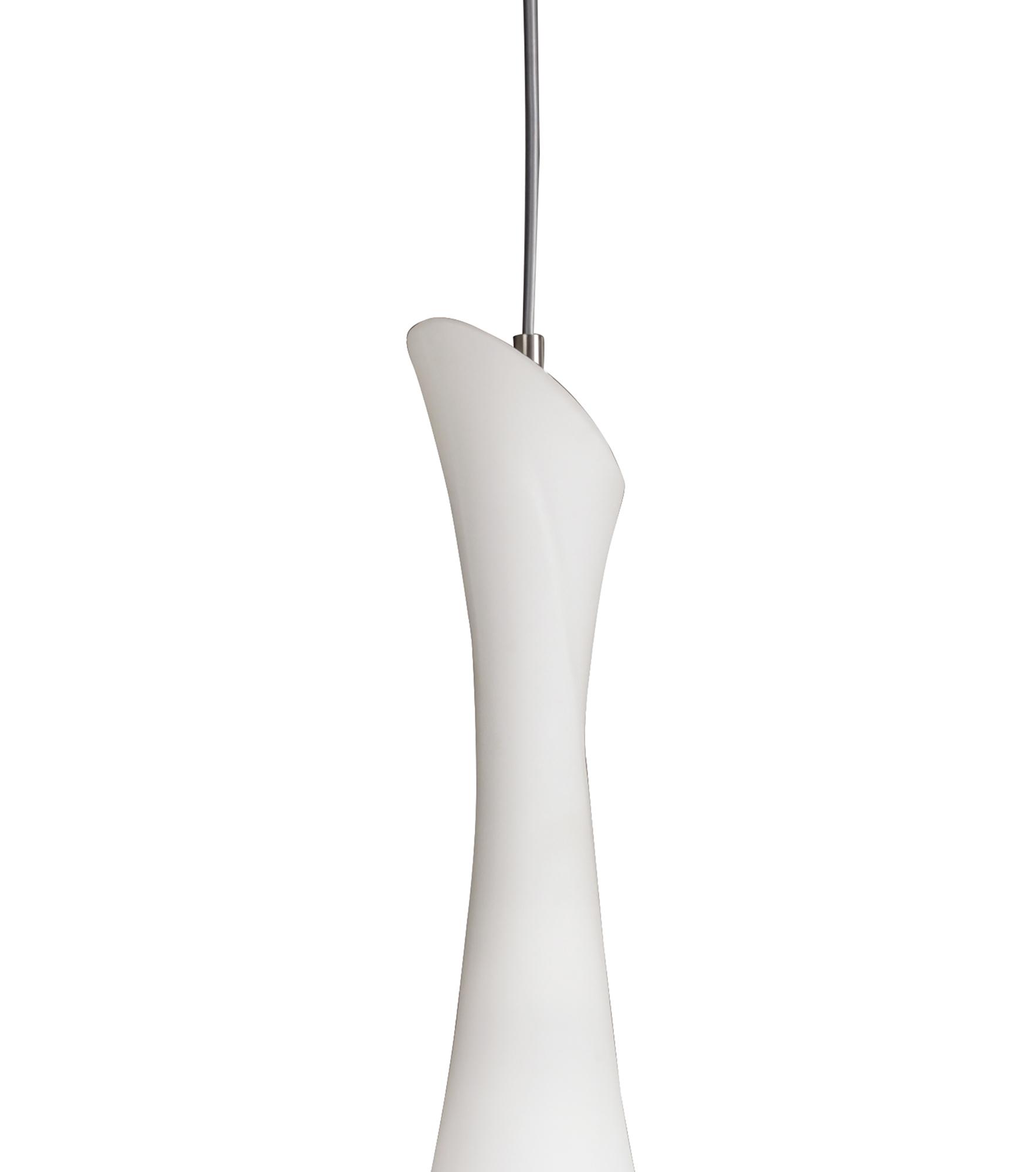 Zack 17cm Pendant 1 Light E27, Satin Nickel
