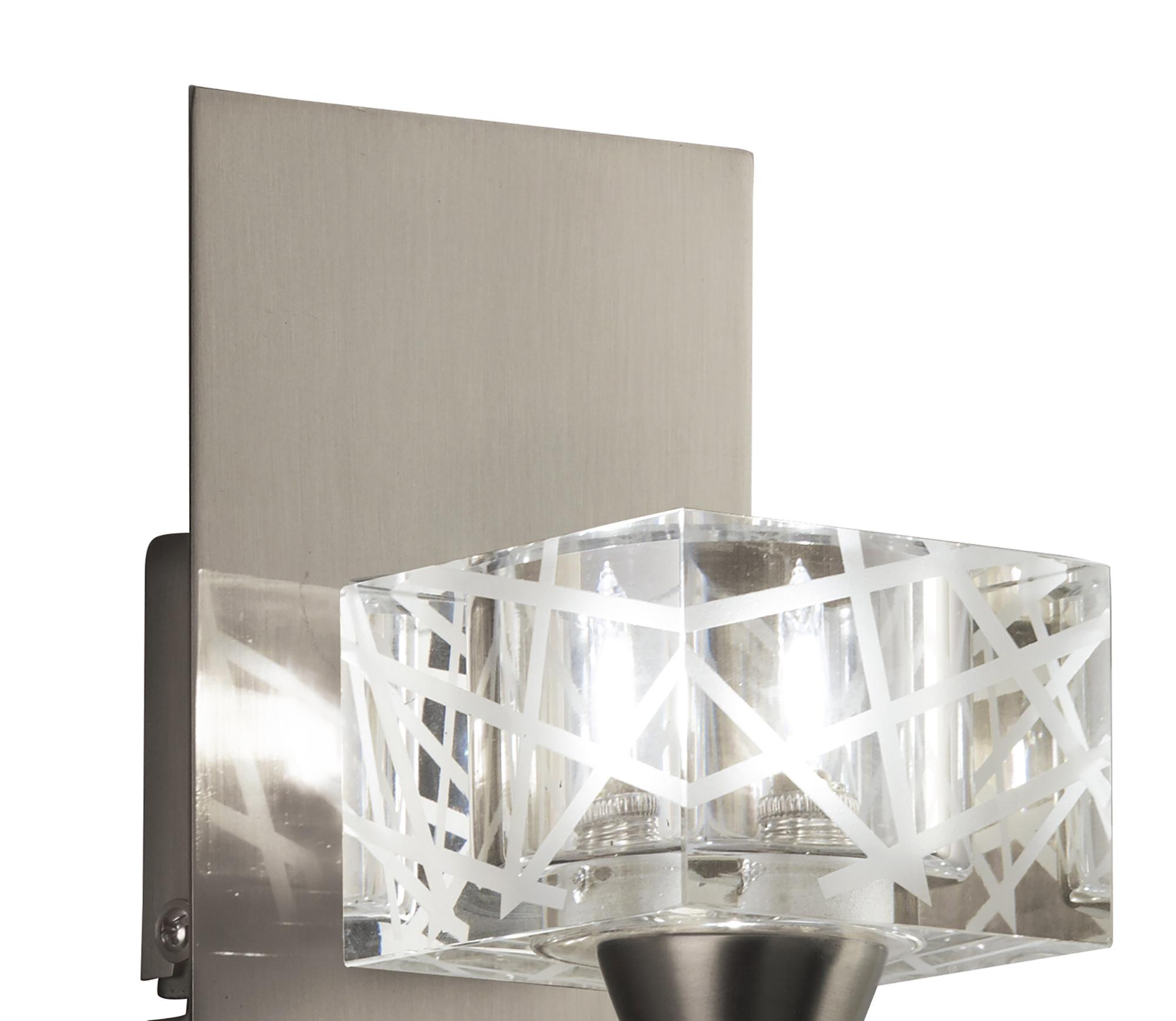 Zen Wall Lamp Switched 1 Light G9, Satin Nickel