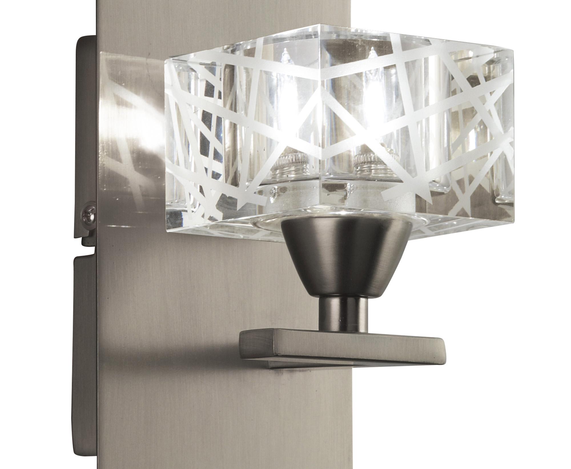 Zen Wall Lamp Switched 1 Light G9, Satin Nickel
