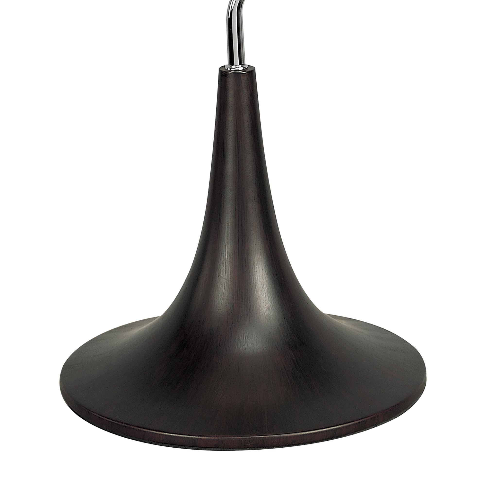 Zira Table Lamp 2 Light G9, Polished Chrome/Frosted White Glass/Wenge