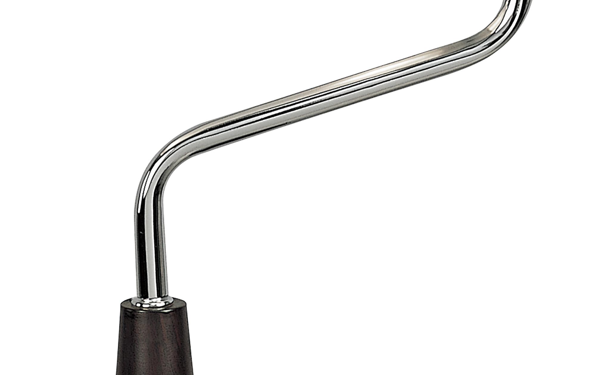 Zira Table Lamp 2 Light G9, Polished Chrome/Frosted White Glass/Wenge