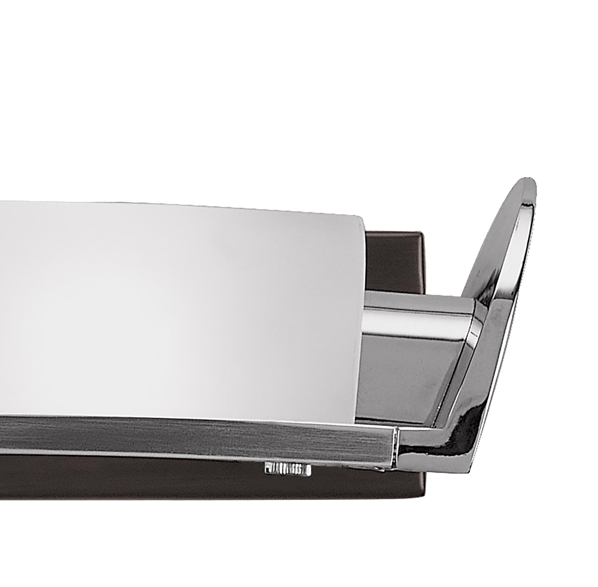 Zira Wall Lamp Switched 2 Light G9, Polished Chrome/Frosted White Glass/Wenge