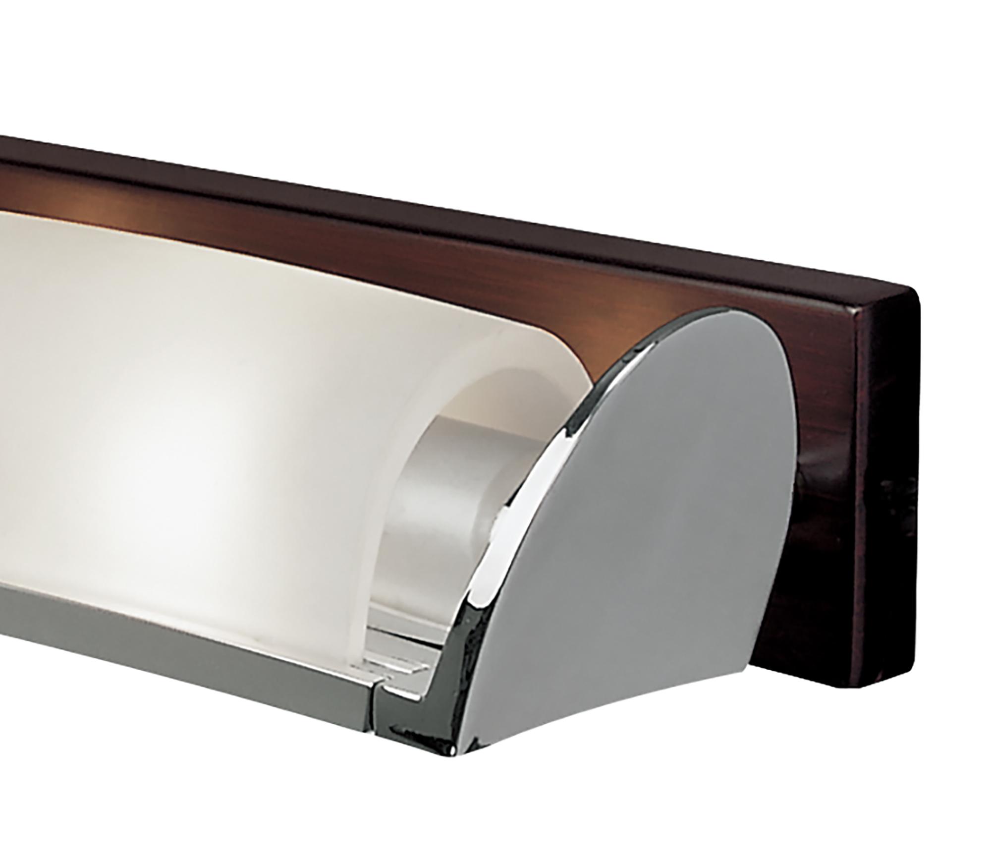 Zira Wall Lamp Switched 2 Light G9, Polished Chrome/Frosted White Glass/Wenge