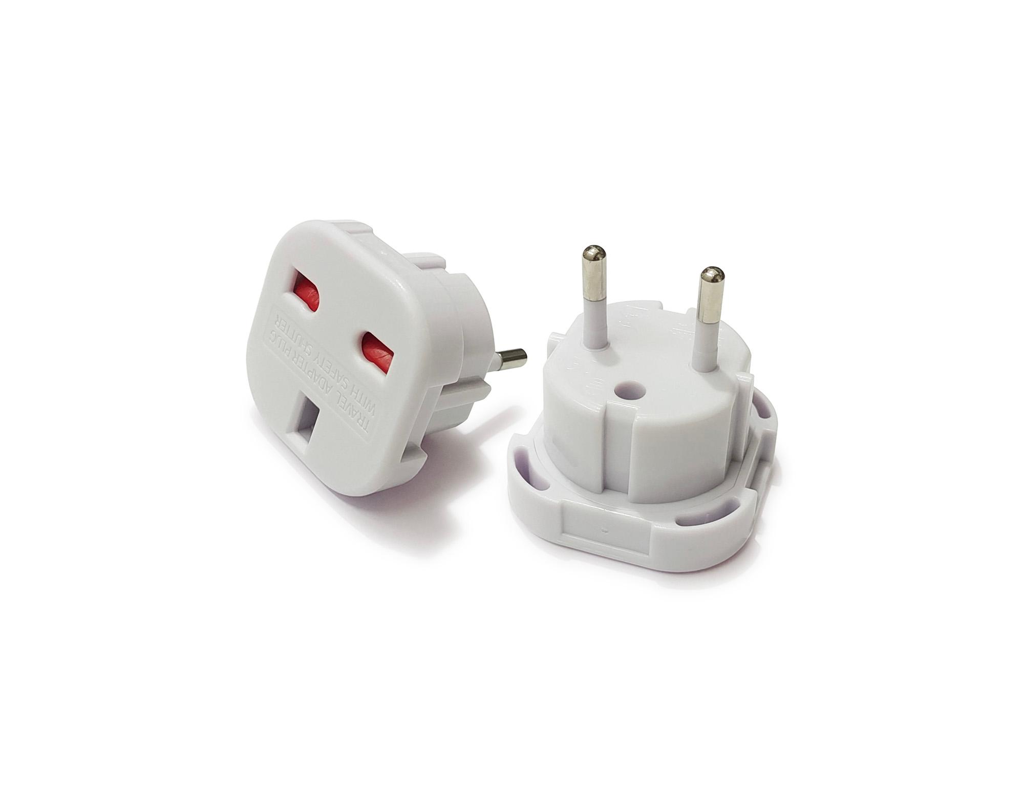 Additions 3A UK-EU White Plug Converter