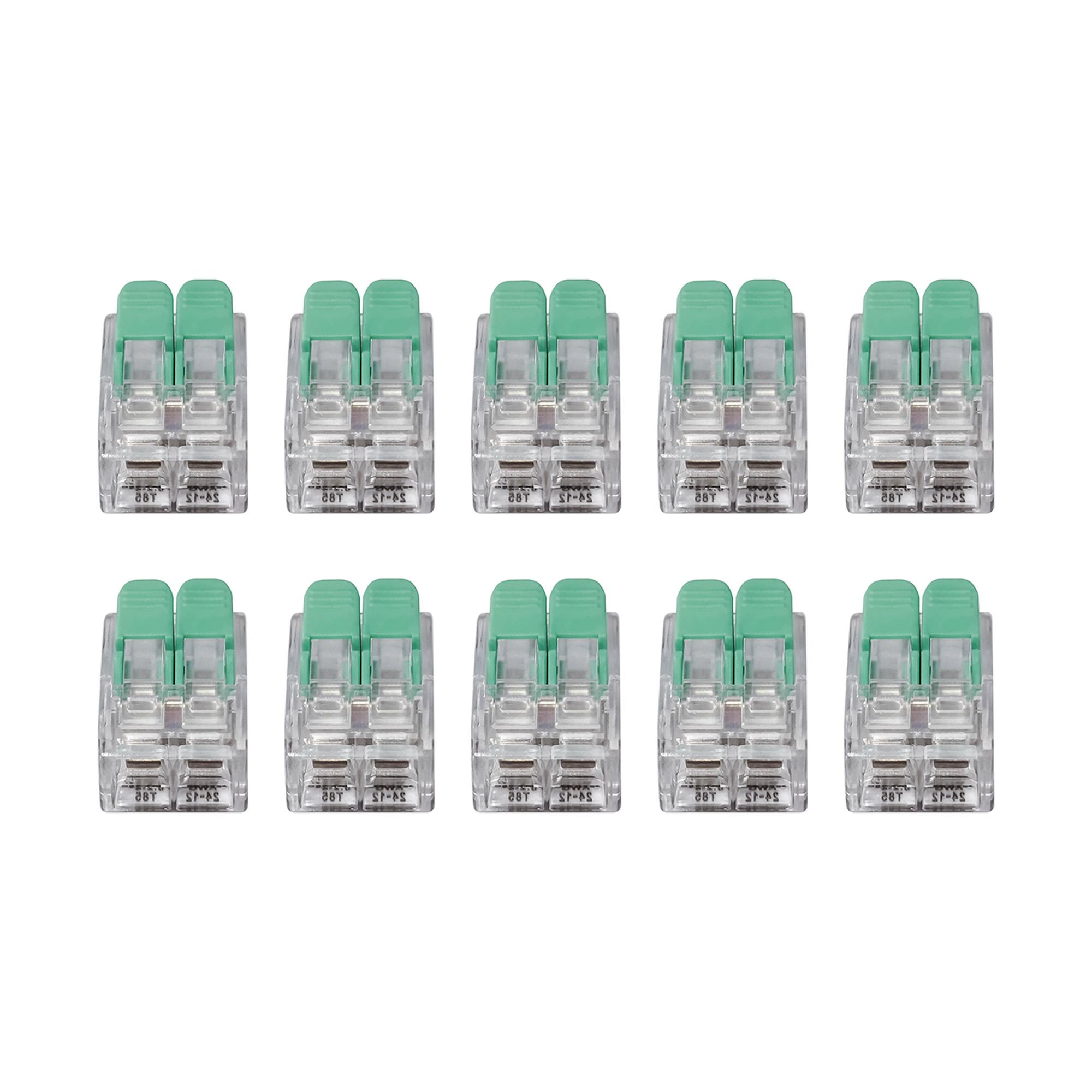Additions 2 Way Quick Lever Connector Clear (10 Pack)