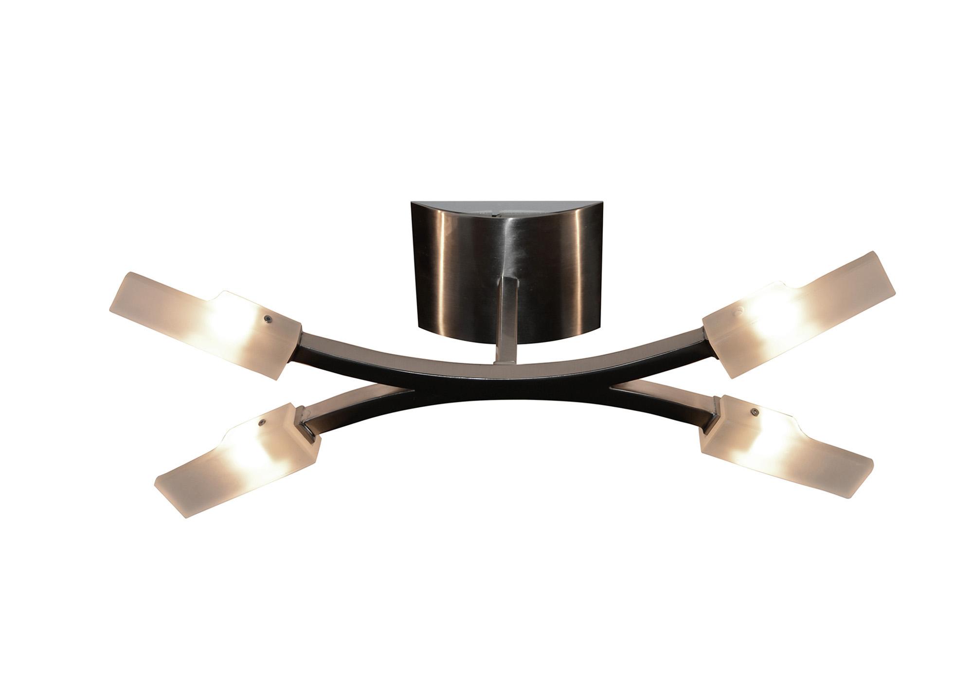 (0037 004) Arco 47cm Ceiling 4 Light G9, Satin Nickel