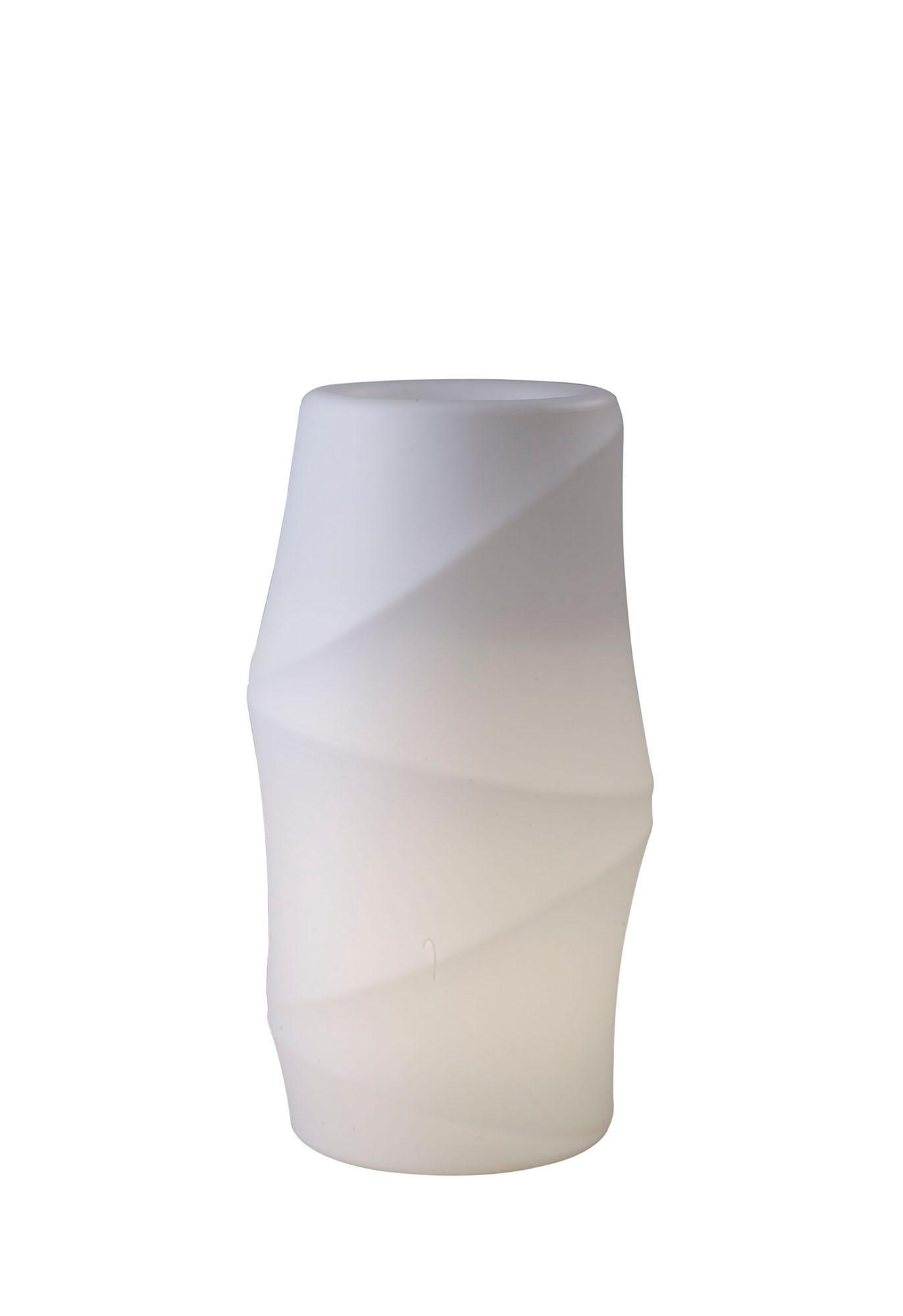 Bambu Tall Pot No Light Outdoor, Opal White