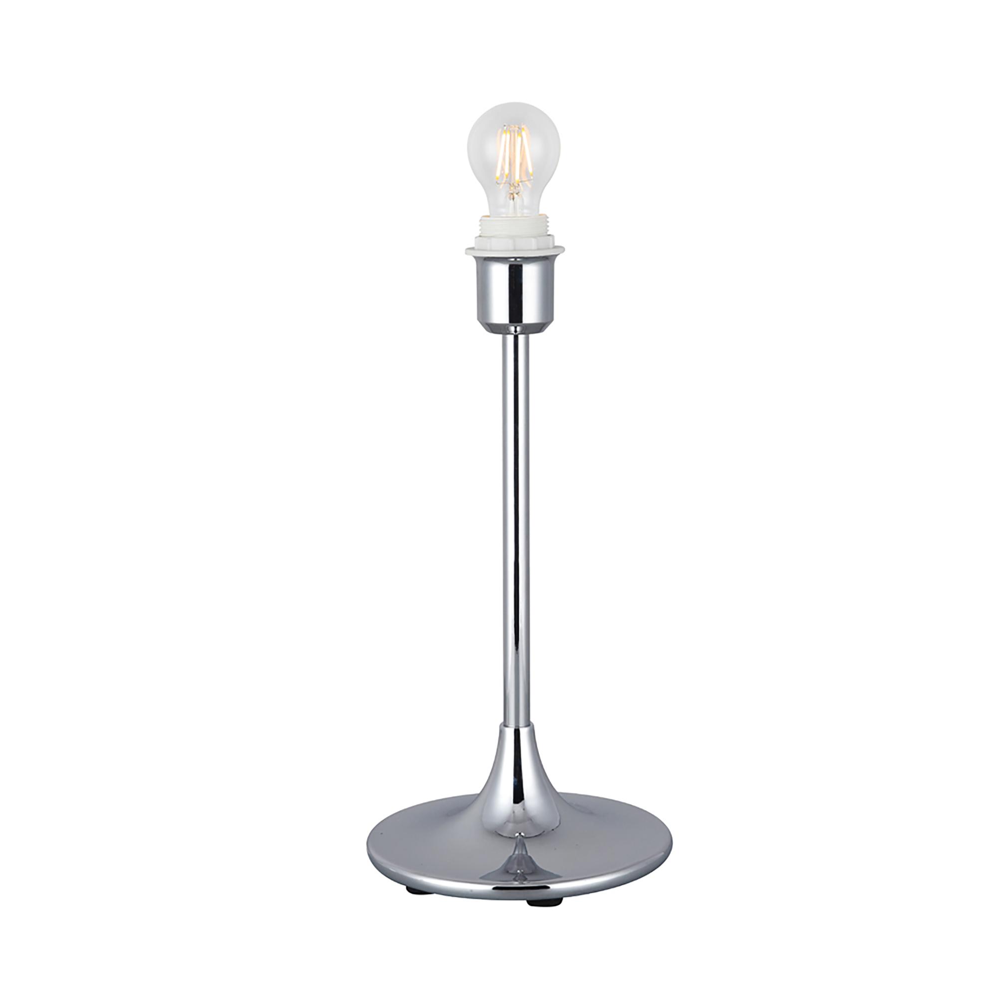Crowne Round Curved Base Table Lamp Without Shade, Inline Switch