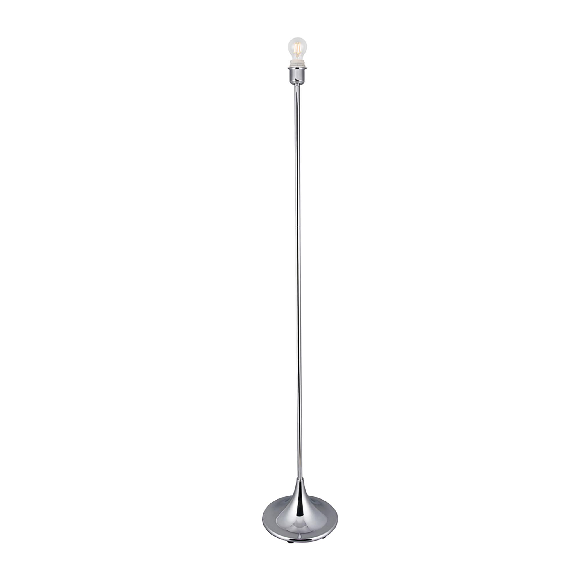 Crowne Round Curved Base Floor Lamp Without Shade, Inline Switch