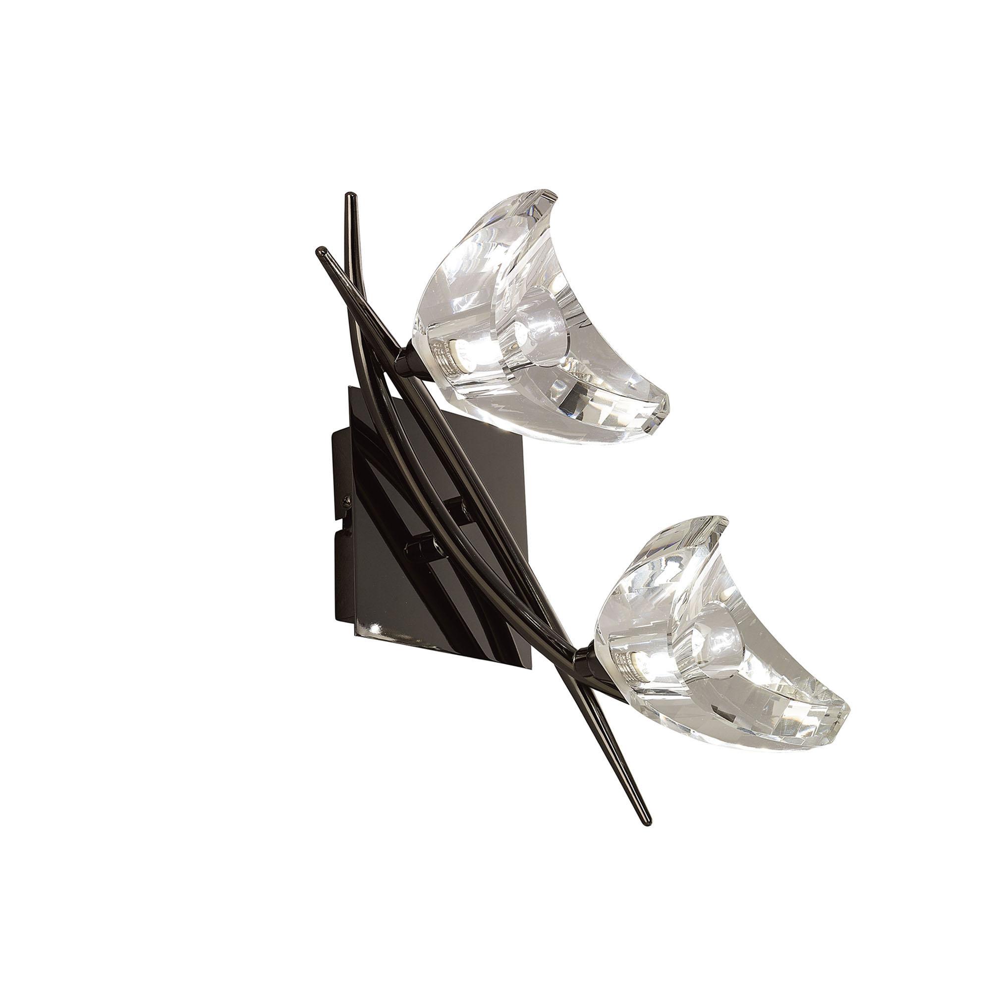 Eclipse Wall Lamp 2 Light G9, Black Chrome