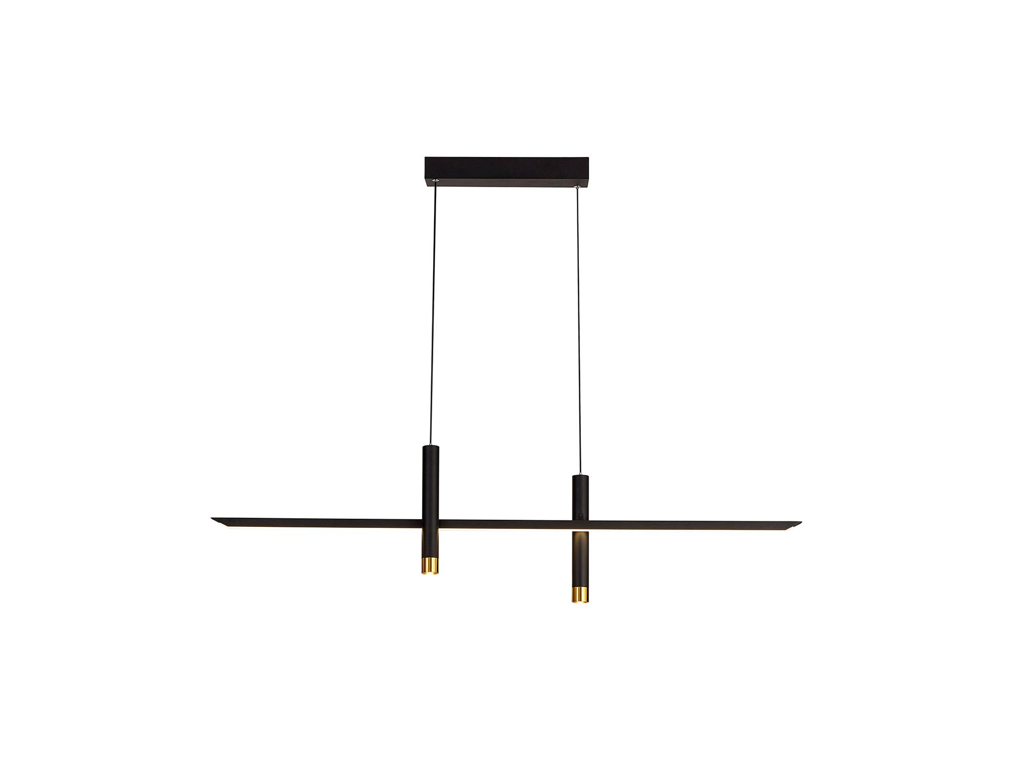 Esparta Linear Pendant, 30W LED, 3000K, 1400lm, Black / Gold, 3yrs Warranty