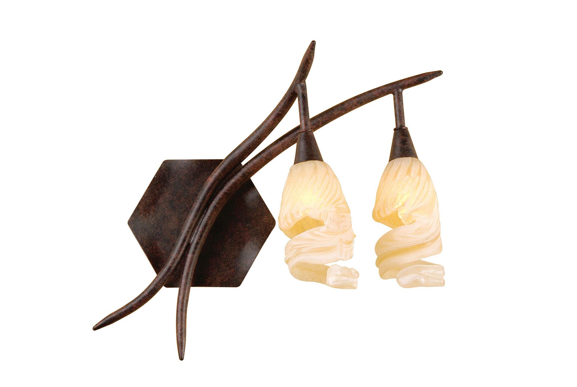 (0017 005) Gaudi Wall Lamp Right 2 Light G9, Brown/Black Oxide