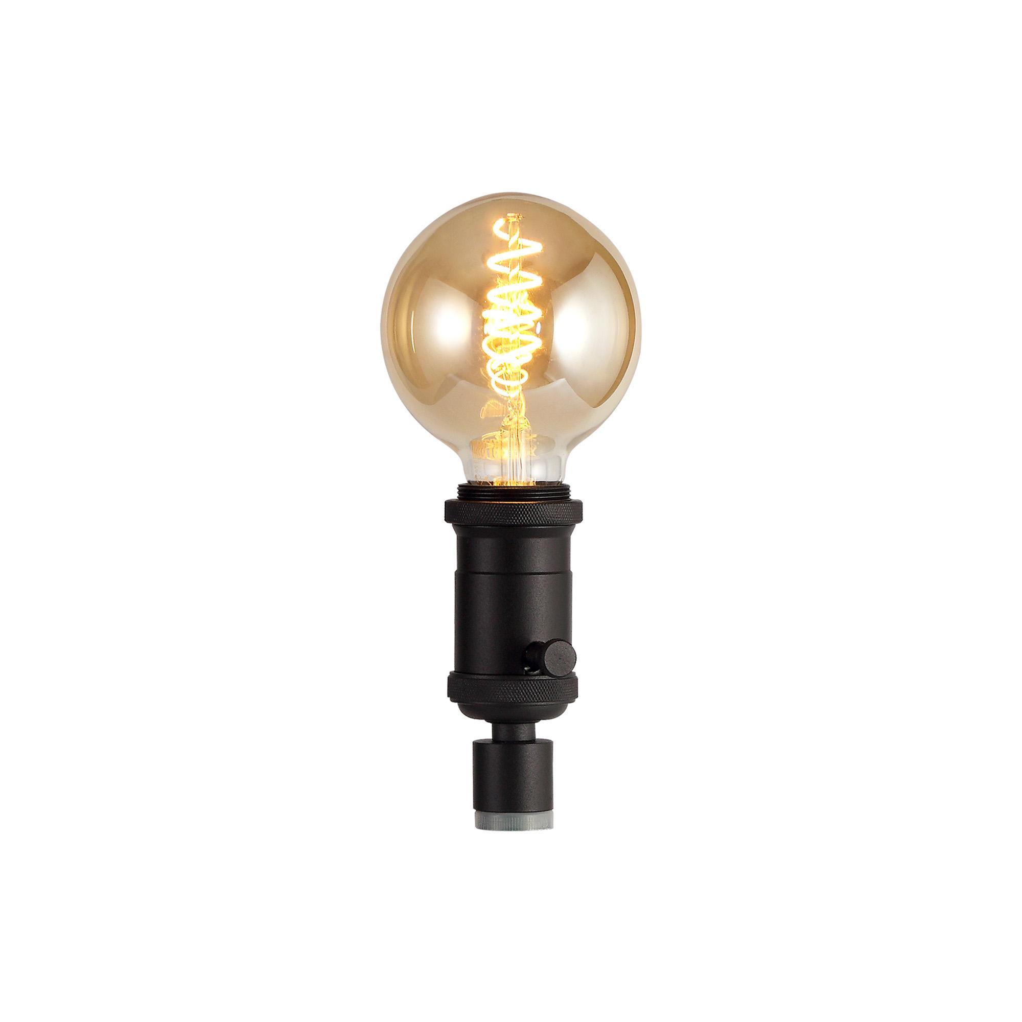 Kork Table Lamp For Bottle, 1 Light E27, Dimmable, Black, (Lamps Not Included)