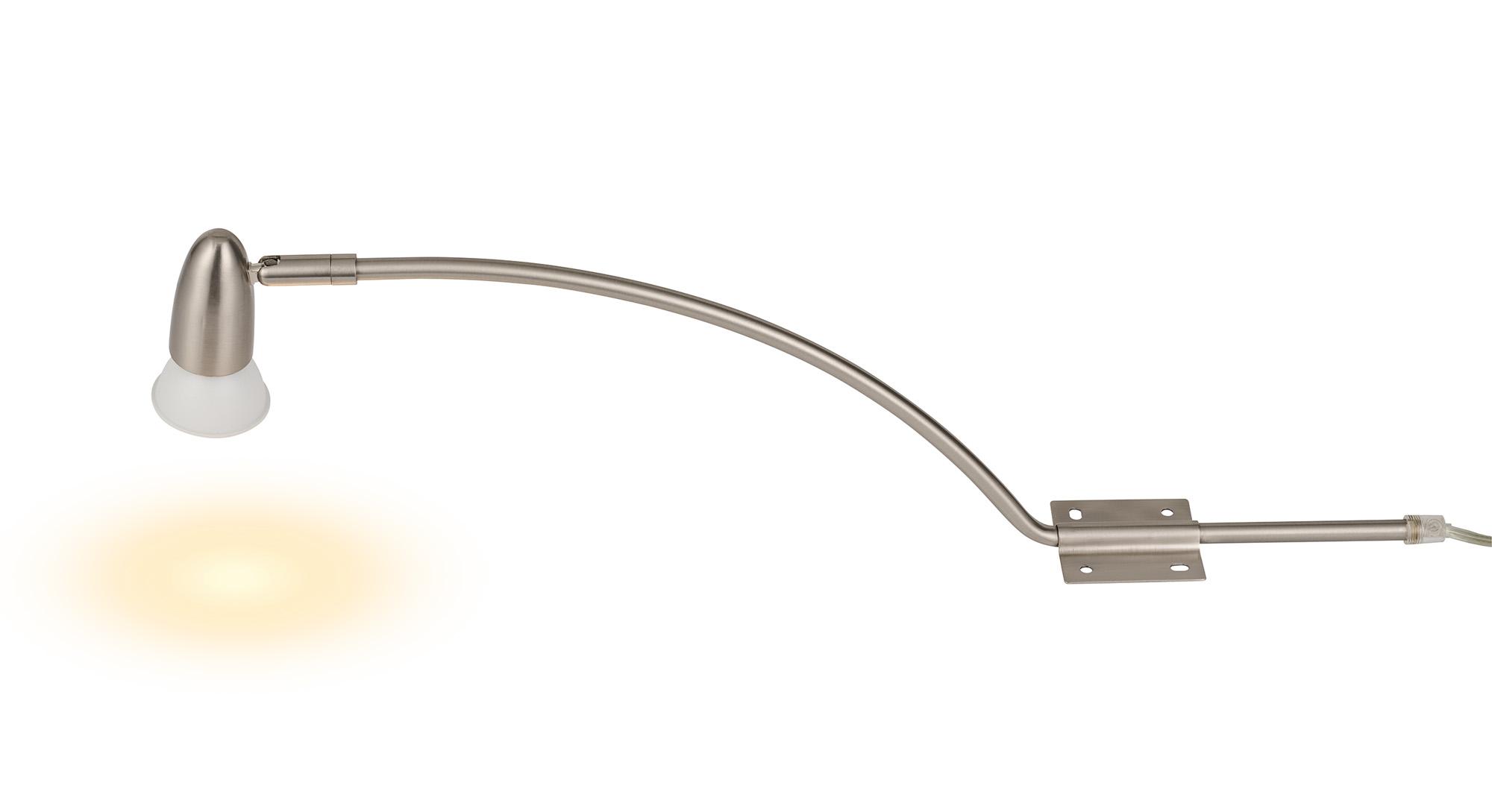 Lex (Set Of 2) Type A Over Cabinet 1 Light GU10 With Adjustable Head And 2m Cable (No Plug) Satin Nickel