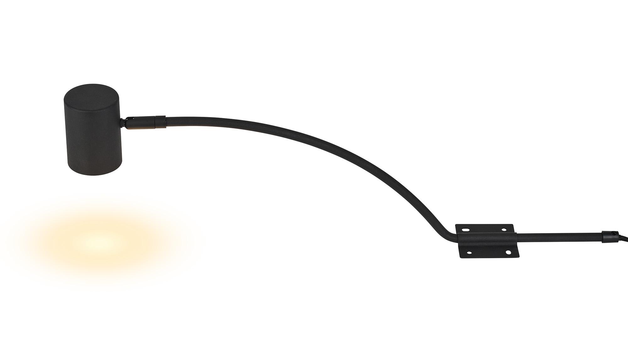 Lex (Set Of 2) Type B Over Cabinet 1 Light GU10 With Adjustable Head And 2m Cable (No Plug) Black