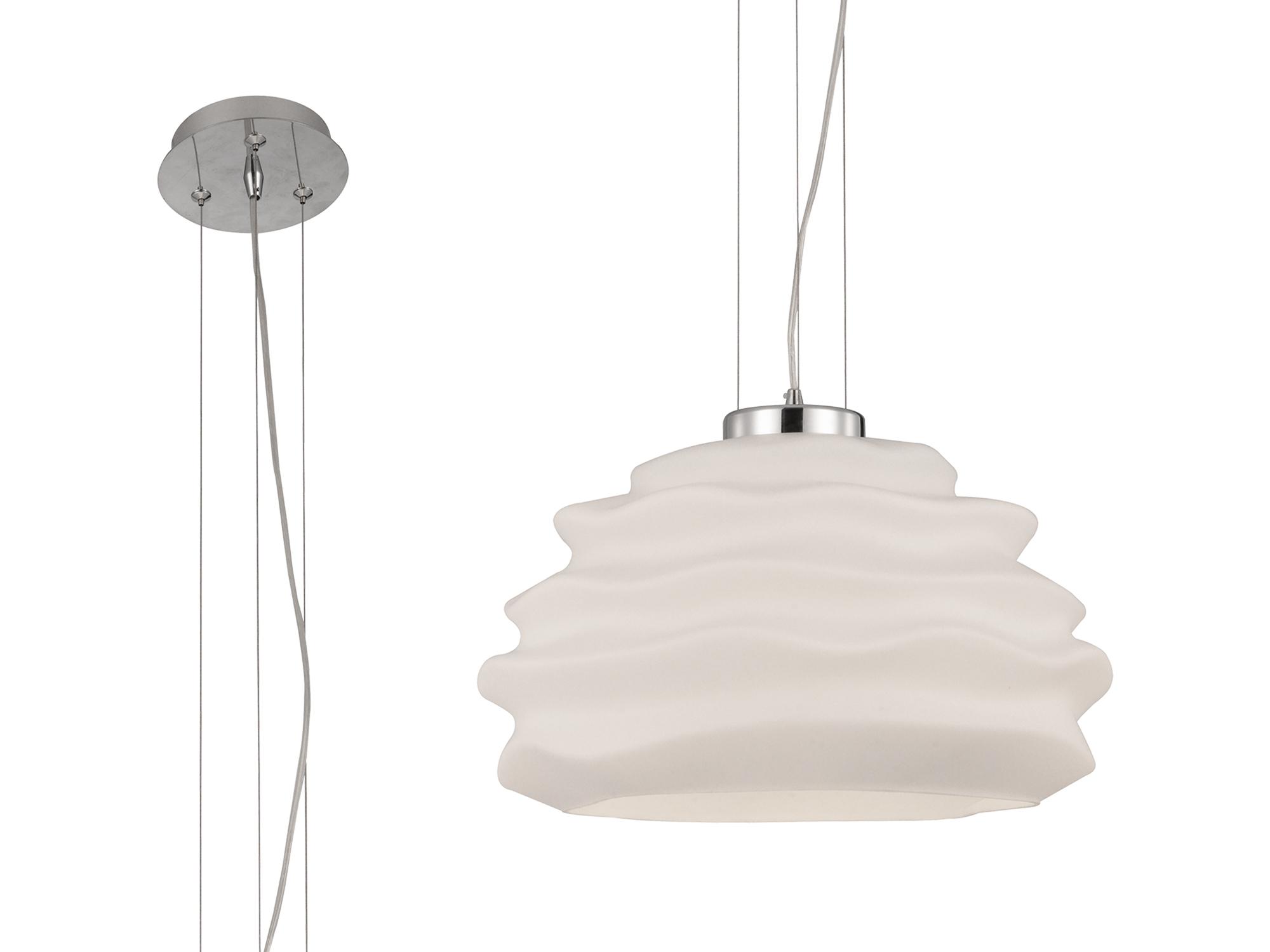 Nubole Pendant 40cm Round, 1 x E27 (Max 60W), Opal White