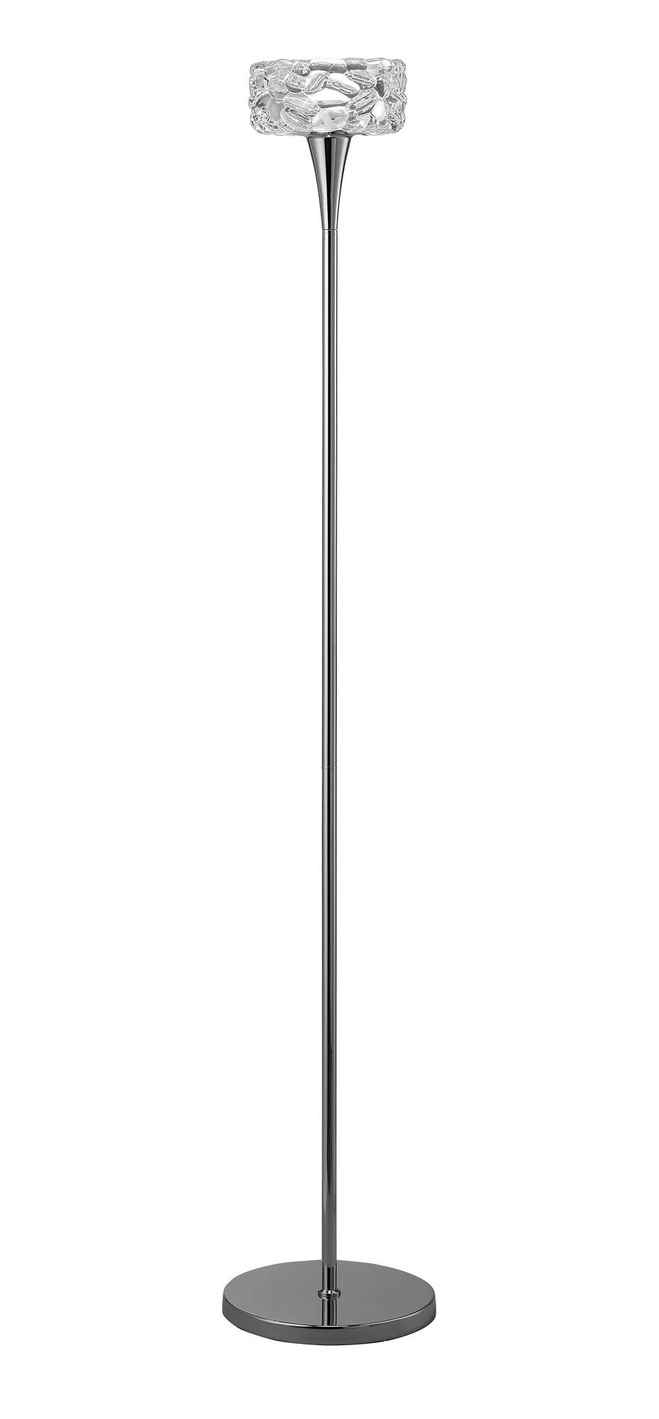 O2 Floor Lamp 1 Light E27, Polished Chrome