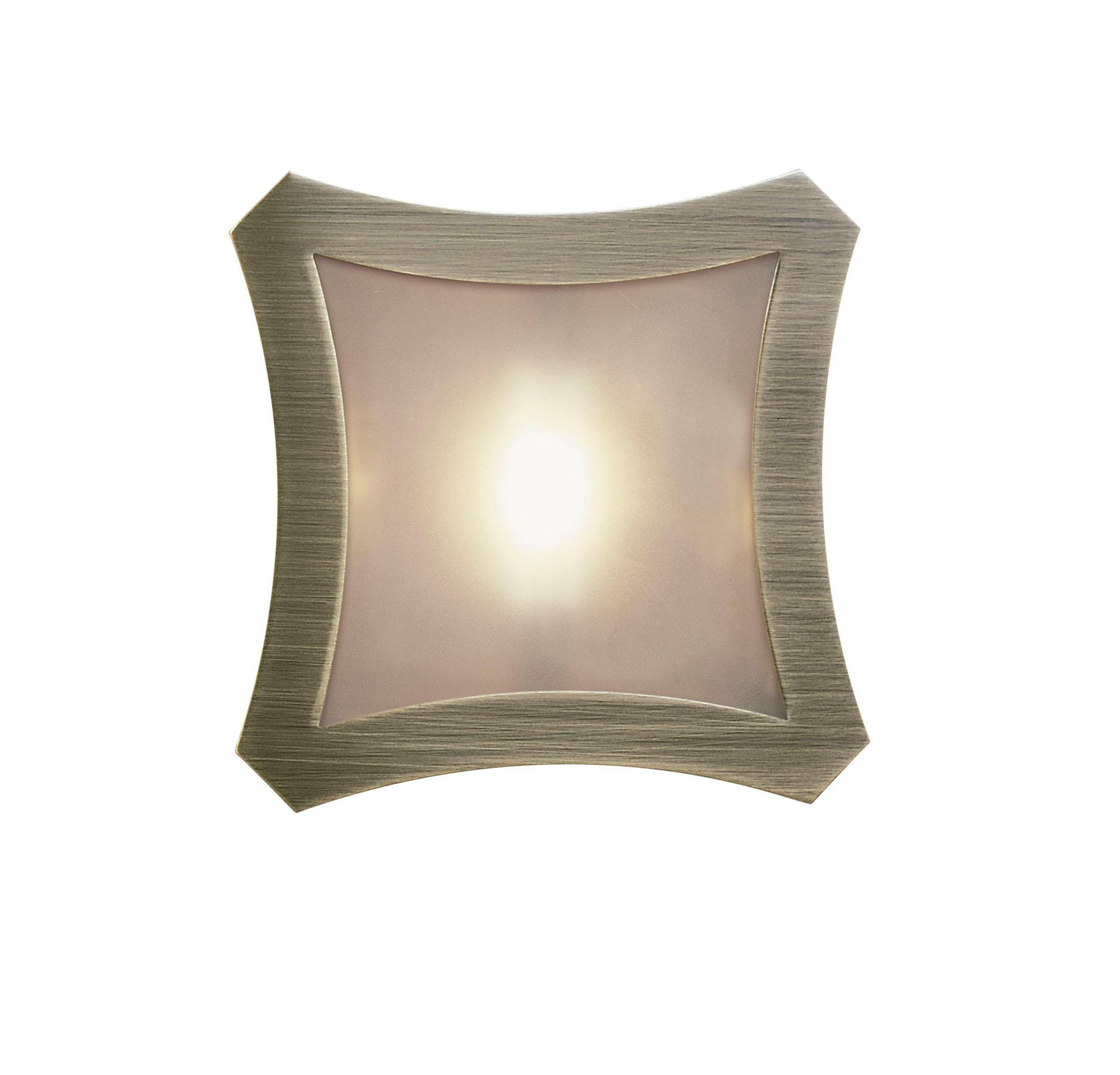 Rosa Del Desierto Flush Ceiling Large Square 1 Light R7S-78mm, Antique Brass