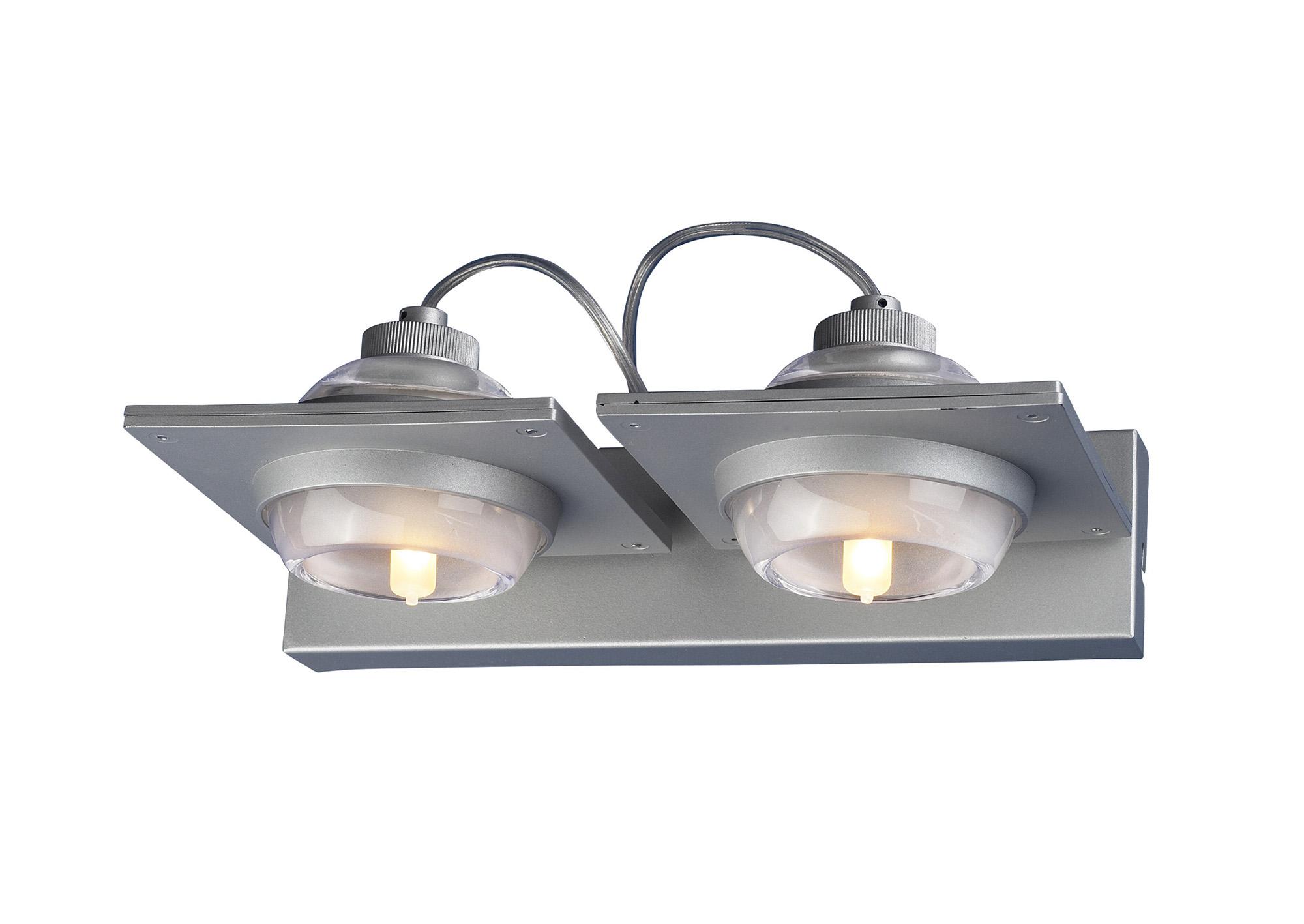 (0040 006) Ull Wall Lamp 2 Light G9 Silver Grey